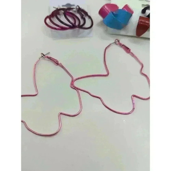 Fun Colorful Earrings 14 Pair Various Styles Mixed Materials Womens Jewelry Lot - Picture 2 of 8